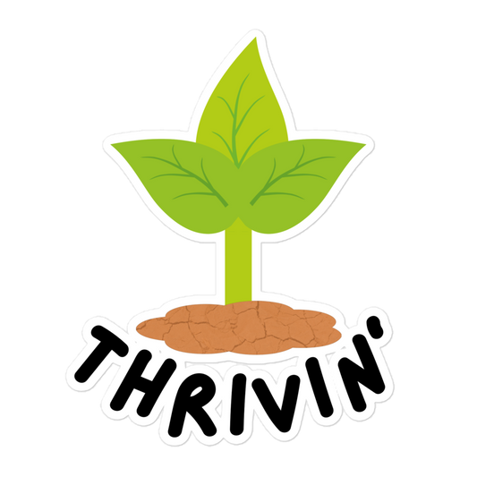Bubble-free Thrivin' Logo Stickers
